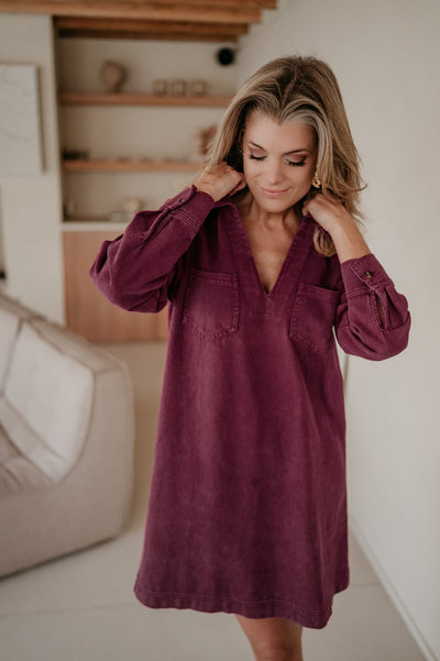 Piagnone dress I Burgundy - Wild Souls by JV® - Dresses