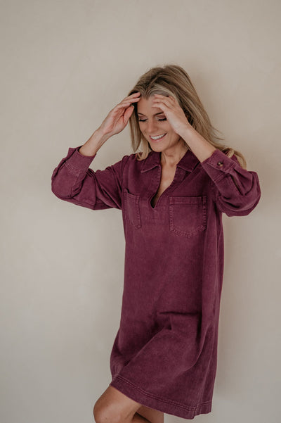 Piagnone dress I Burgundy - Wild Souls by JV® - Dresses