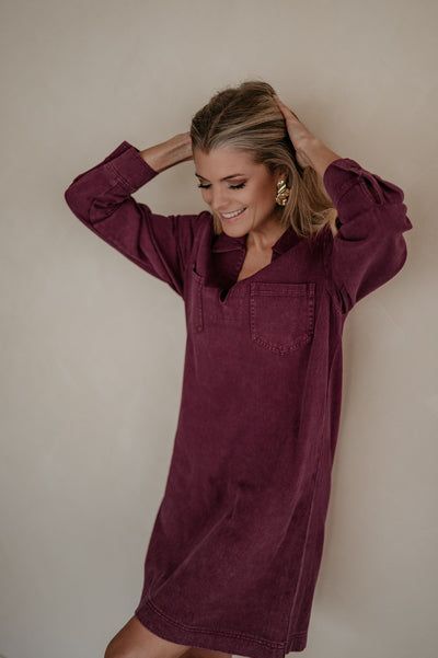 Piagnone dress I Burgundy - Wild Souls by JV® - Dresses