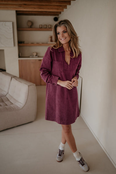 Piagnone dress I Burgundy - Wild Souls by JV® - Dresses