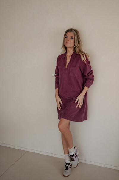 Piagnone dress I Burgundy - Wild Souls by JV® - Dresses