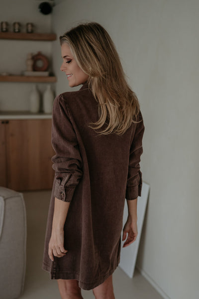 Piagnone dress I Chocolate Brown - Wild Souls by JV® - Dresses