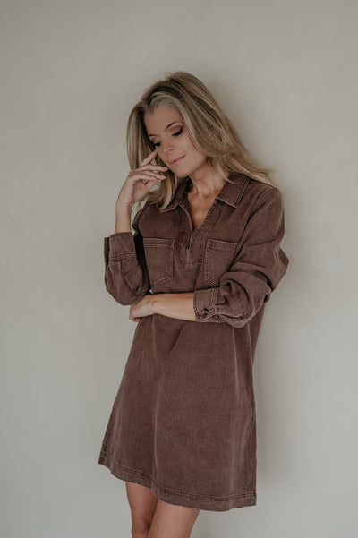 Piagnone dress I Chocolate Brown - Wild Souls by JV® - Dresses