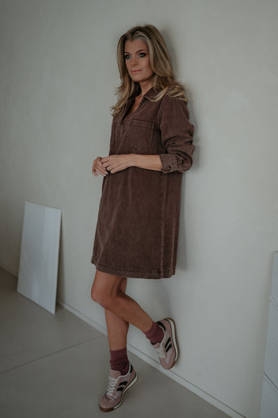 Piagnone dress I Chocolate Brown - Wild Souls by JV® - Dresses