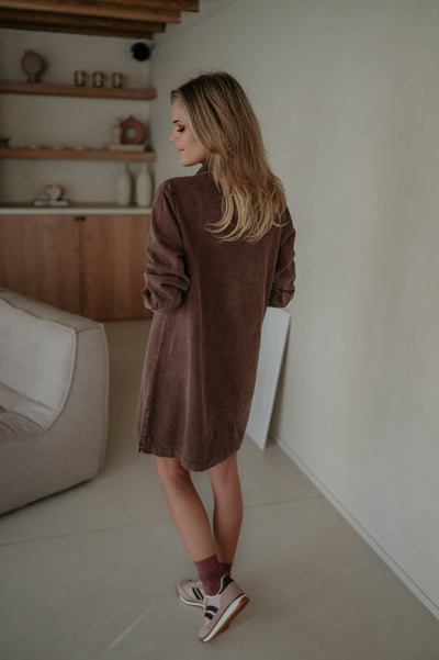 Piagnone dress I Chocolate Brown - Wild Souls by JV® - Dresses