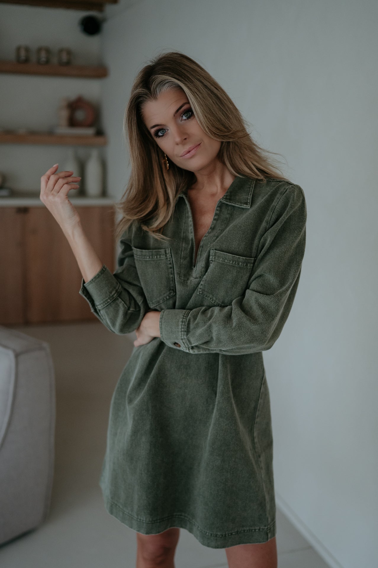 Piagnone dress I Khaki - Wild Souls by JV® - Dresses