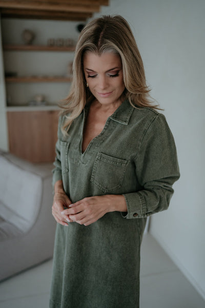 Piagnone dress I Khaki - Wild Souls by JV® - Dresses