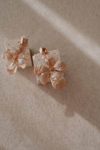 Piccino earrings I Beige - Wild Souls by JV® - Earrings