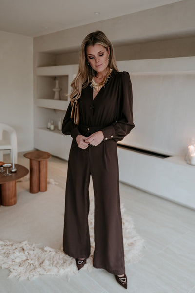 Piunete jumpsuit I Chocolate Brown - Wild Souls by JV® - Jumpsuits