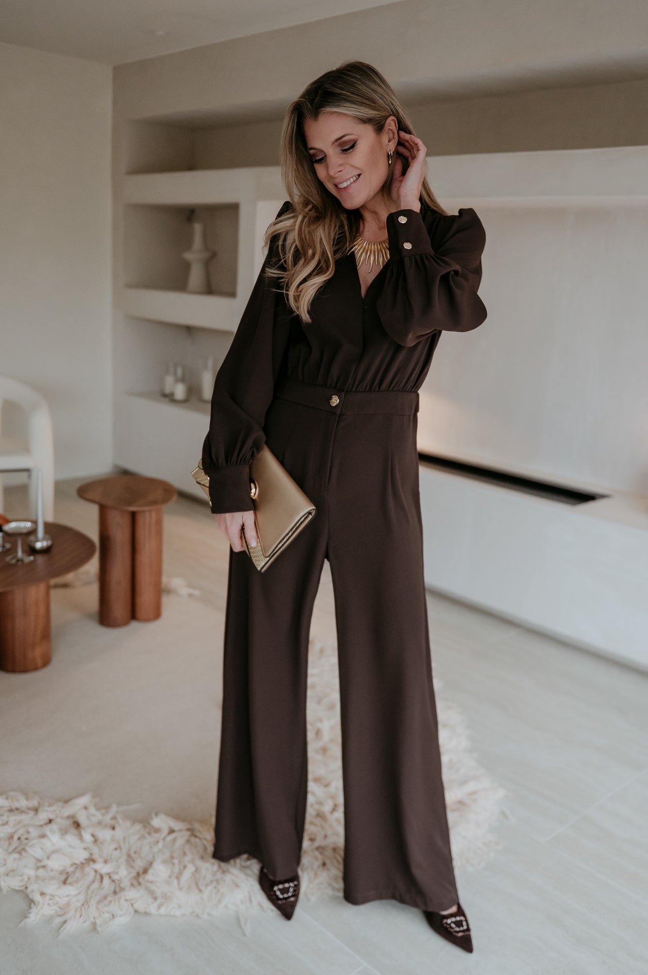 Piunete jumpsuit I Chocolate Brown - Wild Souls by JV® - Jumpsuits