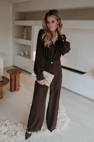 Piunete jumpsuit I Chocolate Brown - Wild Souls by JV® - Jumpsuits