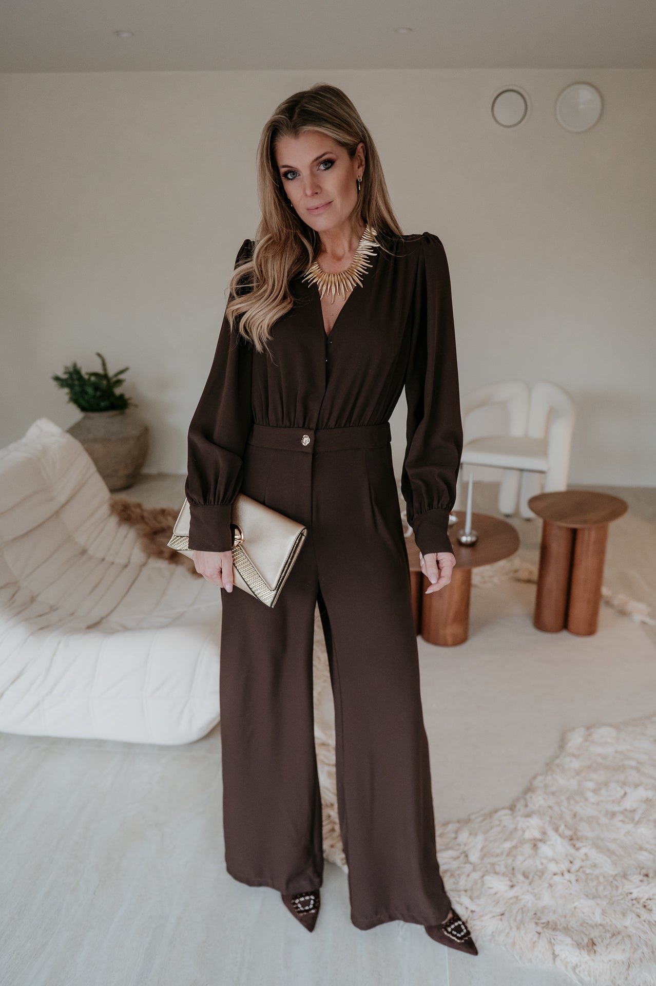 Piunete jumpsuit I Chocolate Brown - Wild Souls by JV® - Jumpsuits