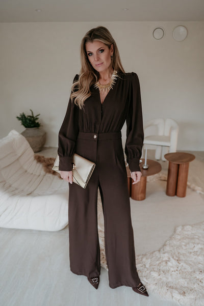 Piunete jumpsuit I Chocolate Brown - Wild Souls by JV® - Jumpsuits