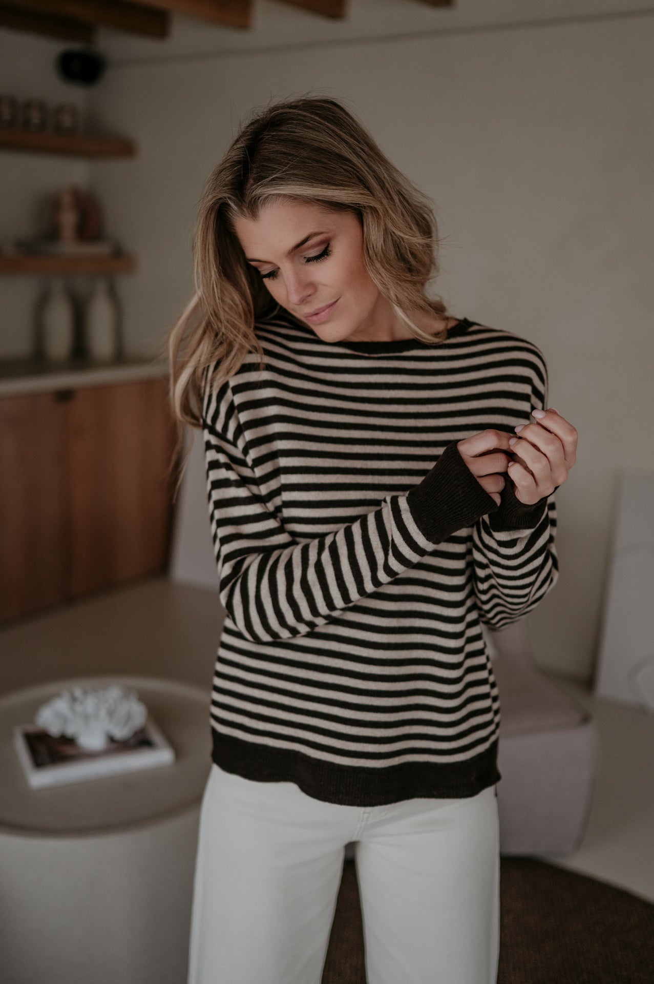 Poleri knit I Brown & Beige - Wild Souls by JV® - Knits