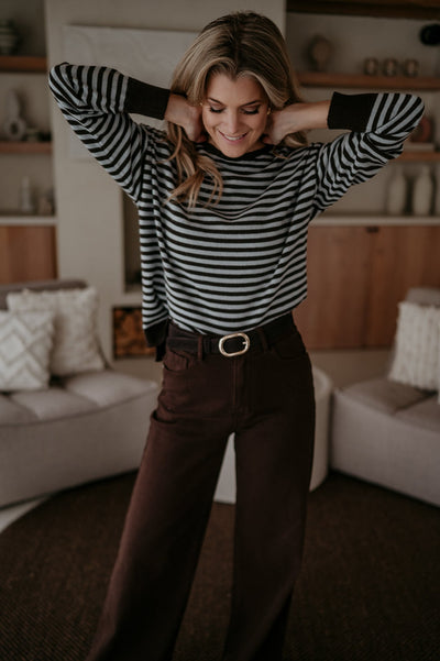 Poleri knit I Brown & Blue - Wild Souls by JV® - Knits