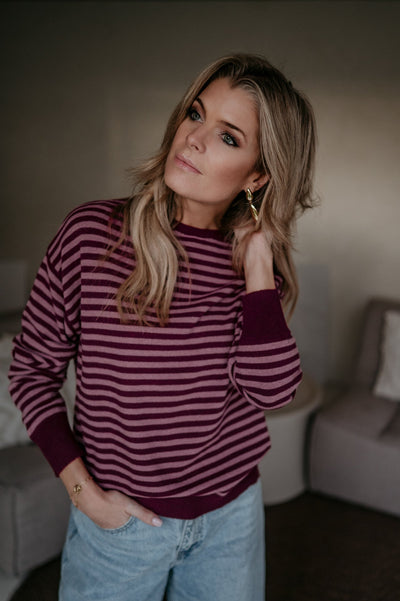 Poleri knit I Burgundy & Rose - Wild Souls by JV® - Knits