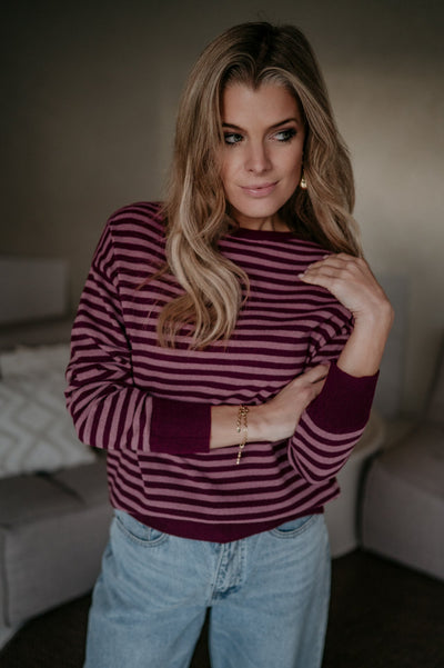 Poleri knit I Burgundy & Rose - Wild Souls by JV® - Knits