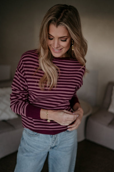 Poleri knit I Burgundy & Rose - Wild Souls by JV® - Knits