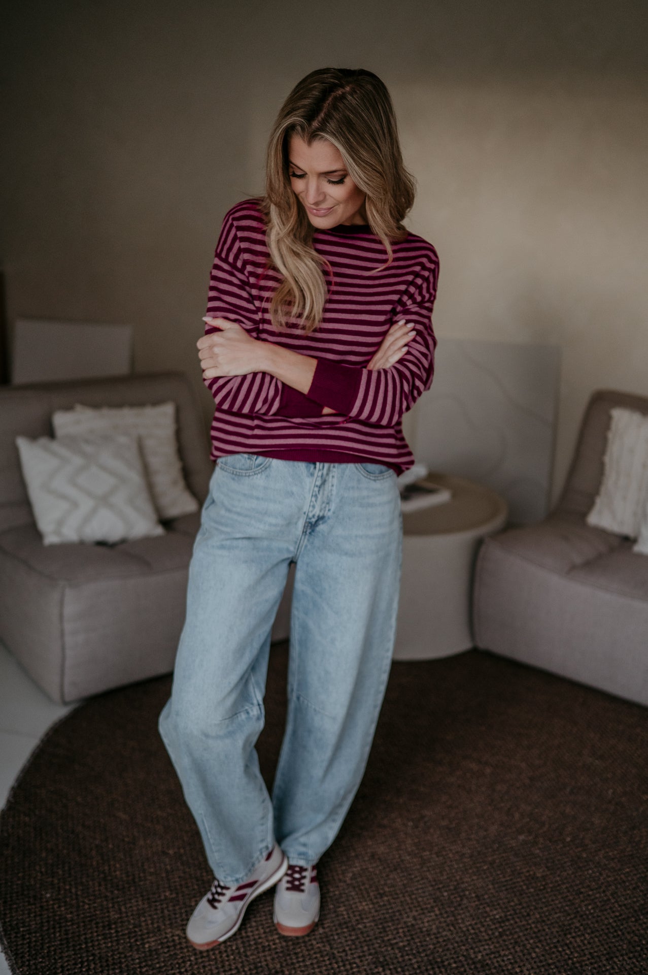 Poleri knit I Burgundy & Rose - Wild Souls by JV® - Knits