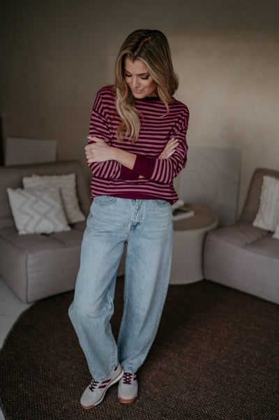 Poleri knit I Burgundy & Rose - Wild Souls by JV® - Knits