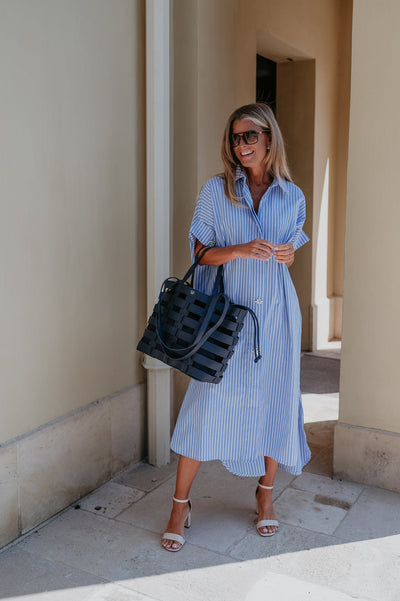 Pozzo dress I Striped Blue - Wild Souls by JV® - Dresses