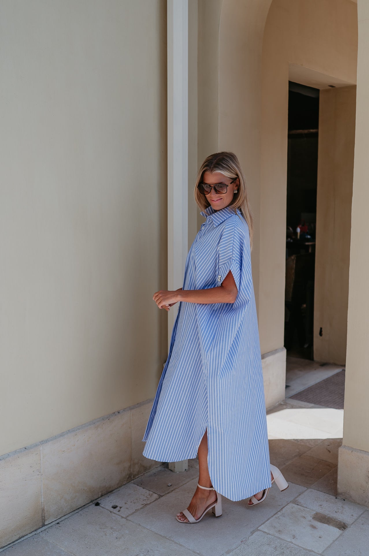 Pozzo dress I Striped Blue - Wild Souls by JV® - Dresses