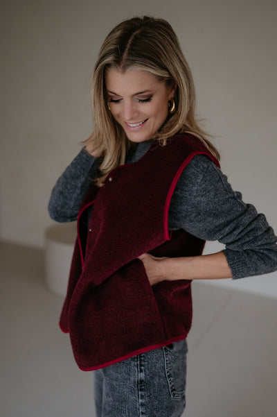 Presunto gilet I Burgundy - Wild Souls by JV® - Gilets