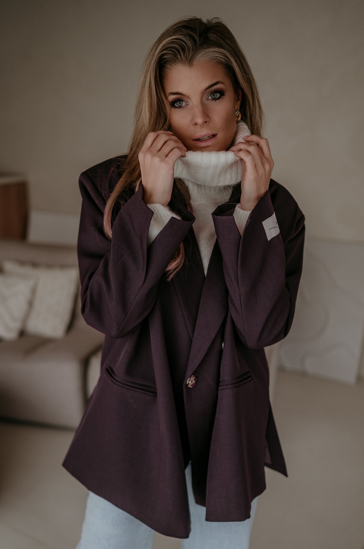 Rabbrivo blazer I Aubergine - Wild Souls by JV® - Blazers