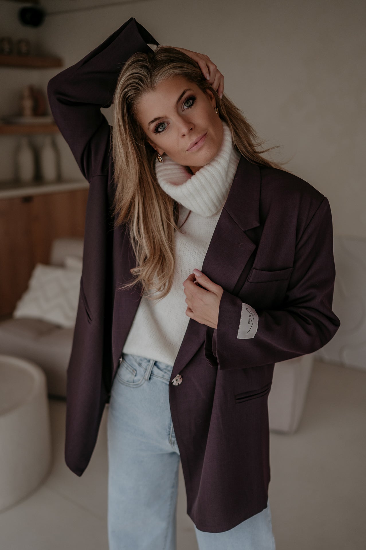 Rabbrivo blazer I Aubergine - Wild Souls by JV® - Blazers