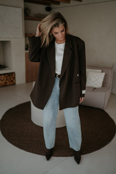 Rabbrivo blazer I Chocolate Brown - Wild Souls by JV® - Blazers