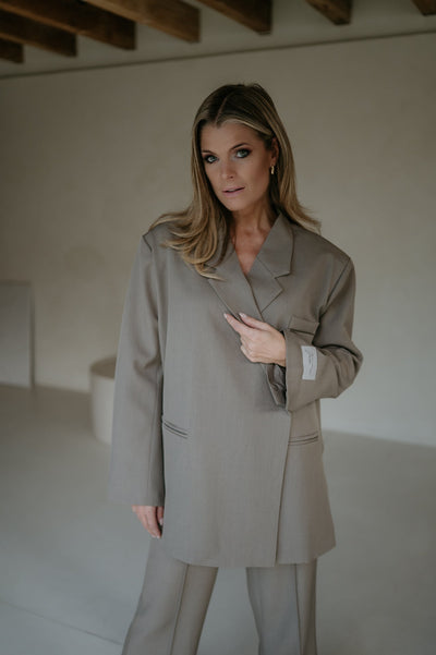 Rabbrivo blazer I Taupe - Wild Souls by JV® - Blazers