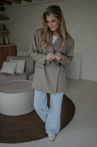 Rabbrivo blazer I Taupe - Wild Souls by JV® - Blazers