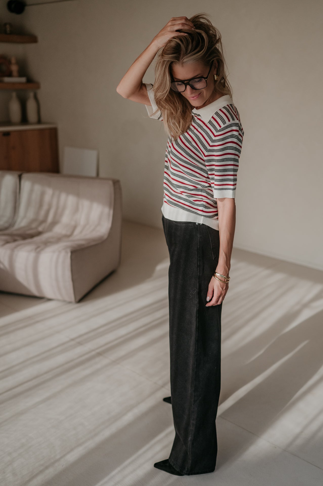 Ramarro top I Striped Red - Wild Souls by JV® - Tops