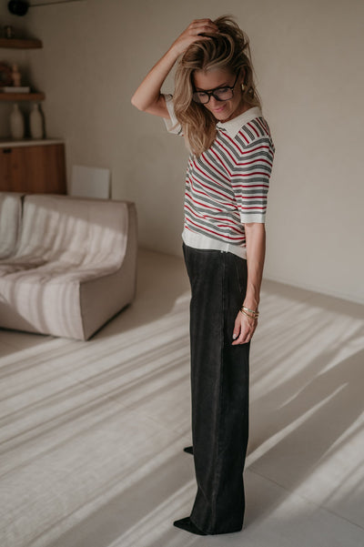 Ramarro top I Striped Red - Wild Souls by JV® - Tops