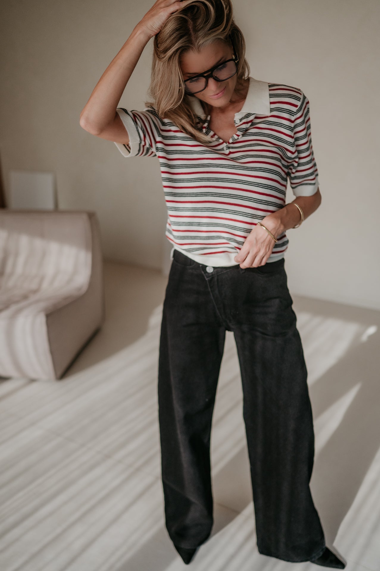 Ramarro top I Striped Red - Wild Souls by JV® - Tops