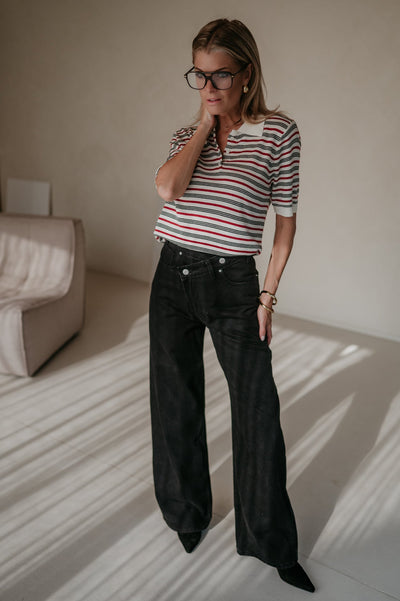 Ramarro top I Striped Red - Wild Souls by JV® - Tops