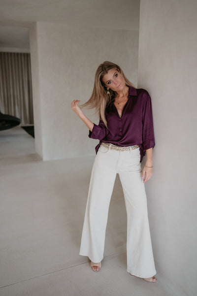 Regala blouse I Aubergine - Wild Souls by JV® - Blouses
