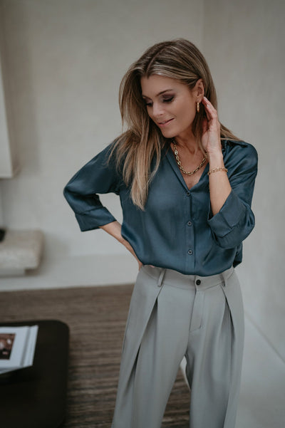Regala blouse I Petrol - Wild Souls by JV® - Blouses