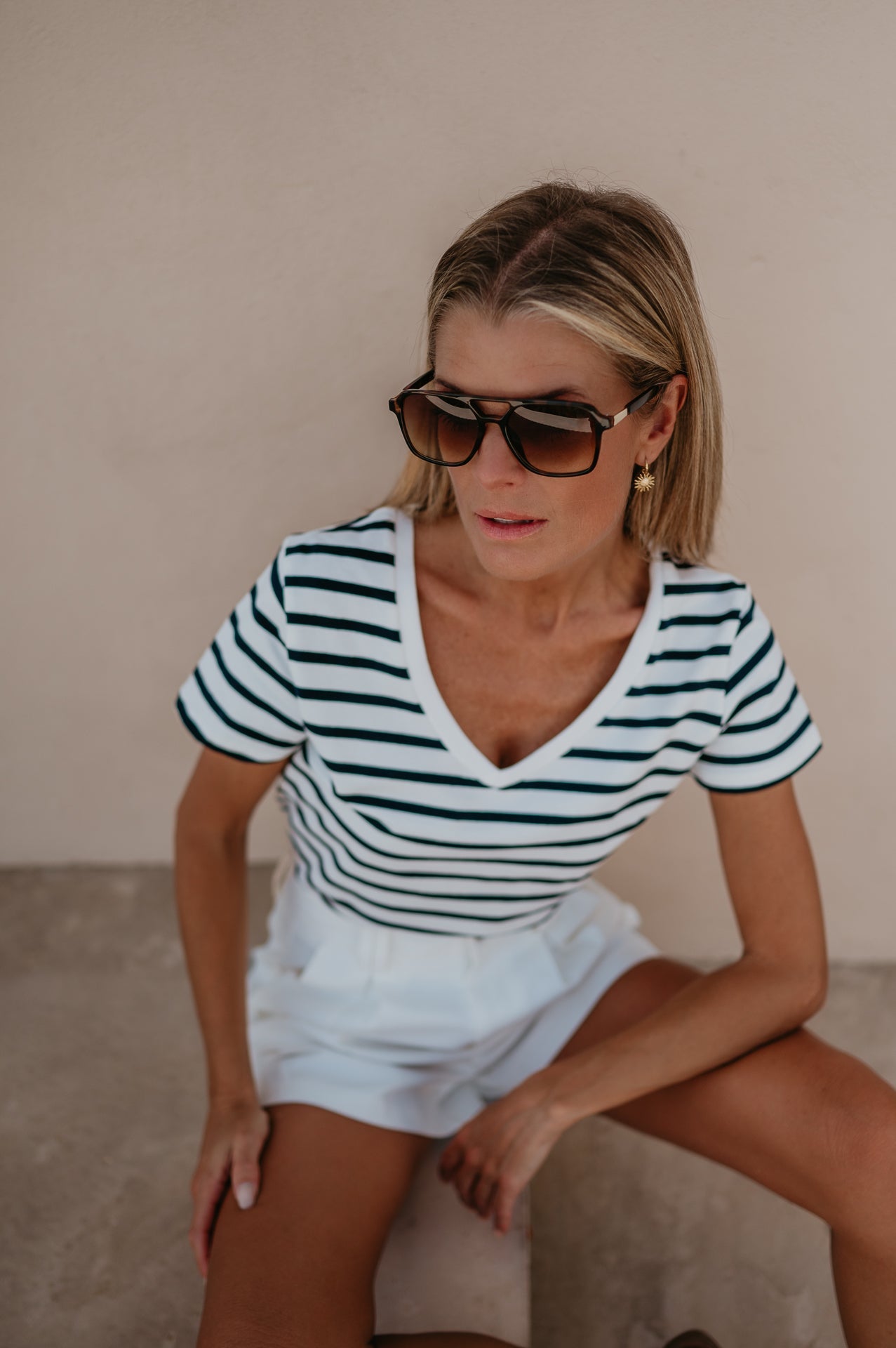 Resta t-shirt I striped Blue - Wild Souls by JV® - T-shirts