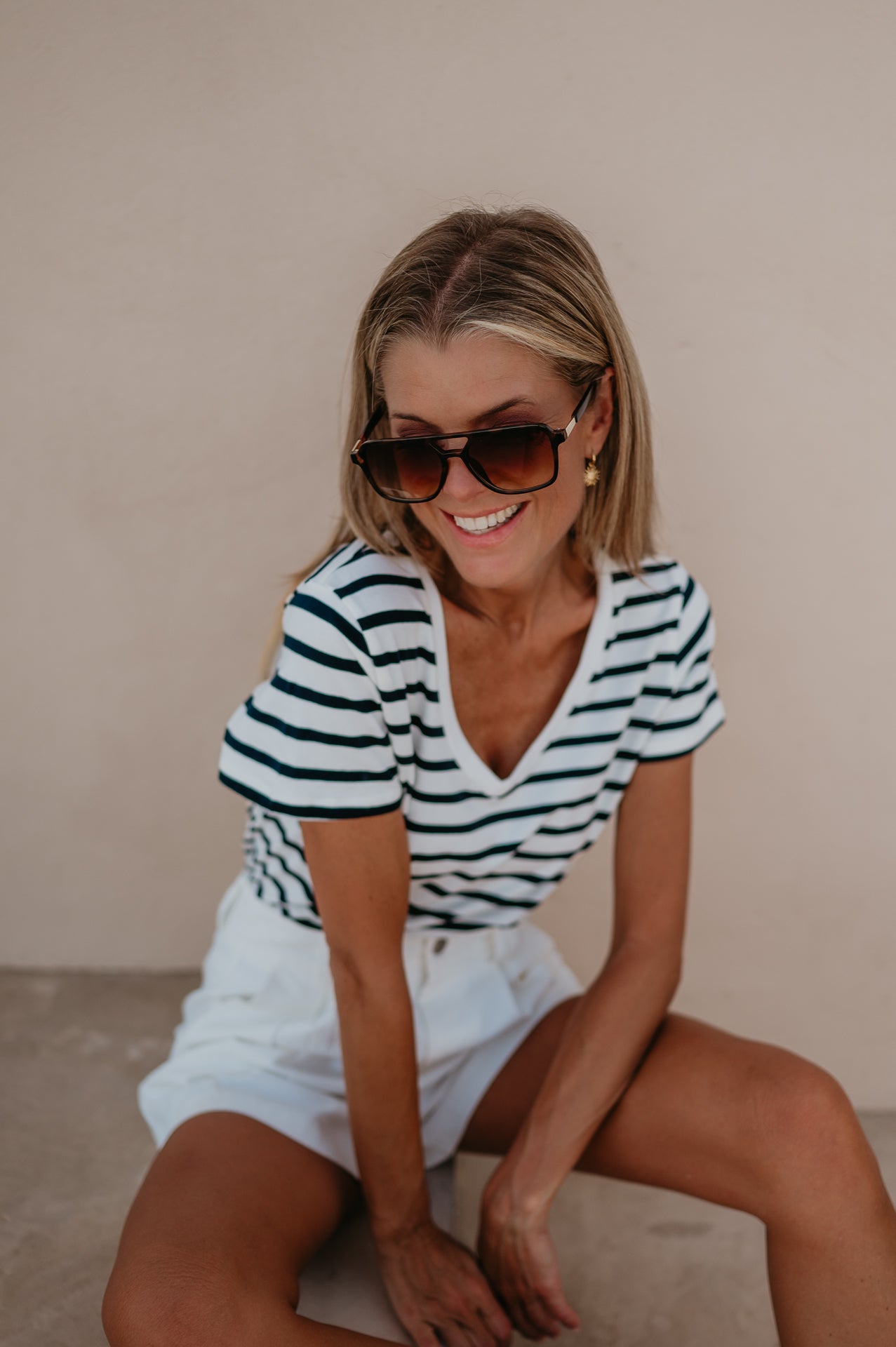 Resta t-shirt I striped Blue - Wild Souls by JV® - T-shirts