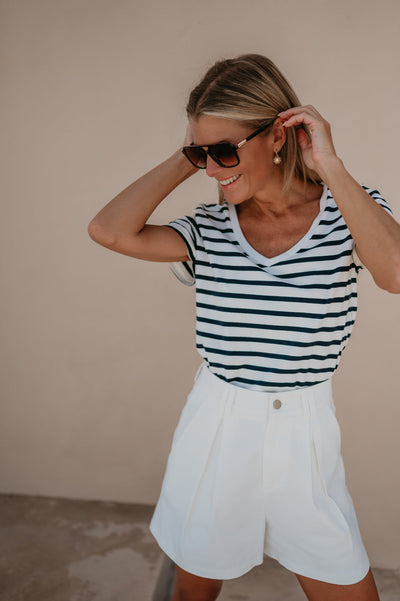 Resta t-shirt I striped Blue - Wild Souls by JV® - T-shirts