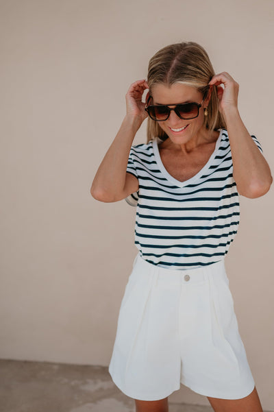 Resta t-shirt I striped Blue - Wild Souls by JV® - T-shirts