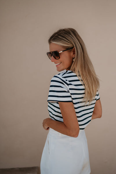 Resta t-shirt I striped Blue - Wild Souls by JV® - T-shirts