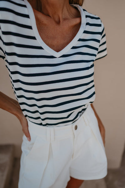 Resta t-shirt I striped Blue - Wild Souls by JV® - T-shirts
