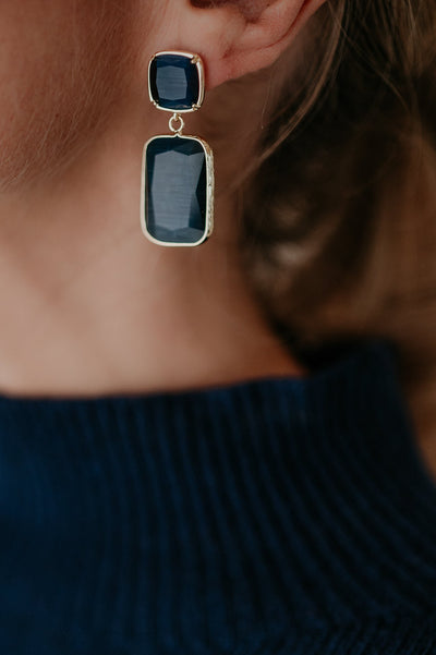 Retto earrings I Navy Blue - Wild Souls by JV® - Earrings