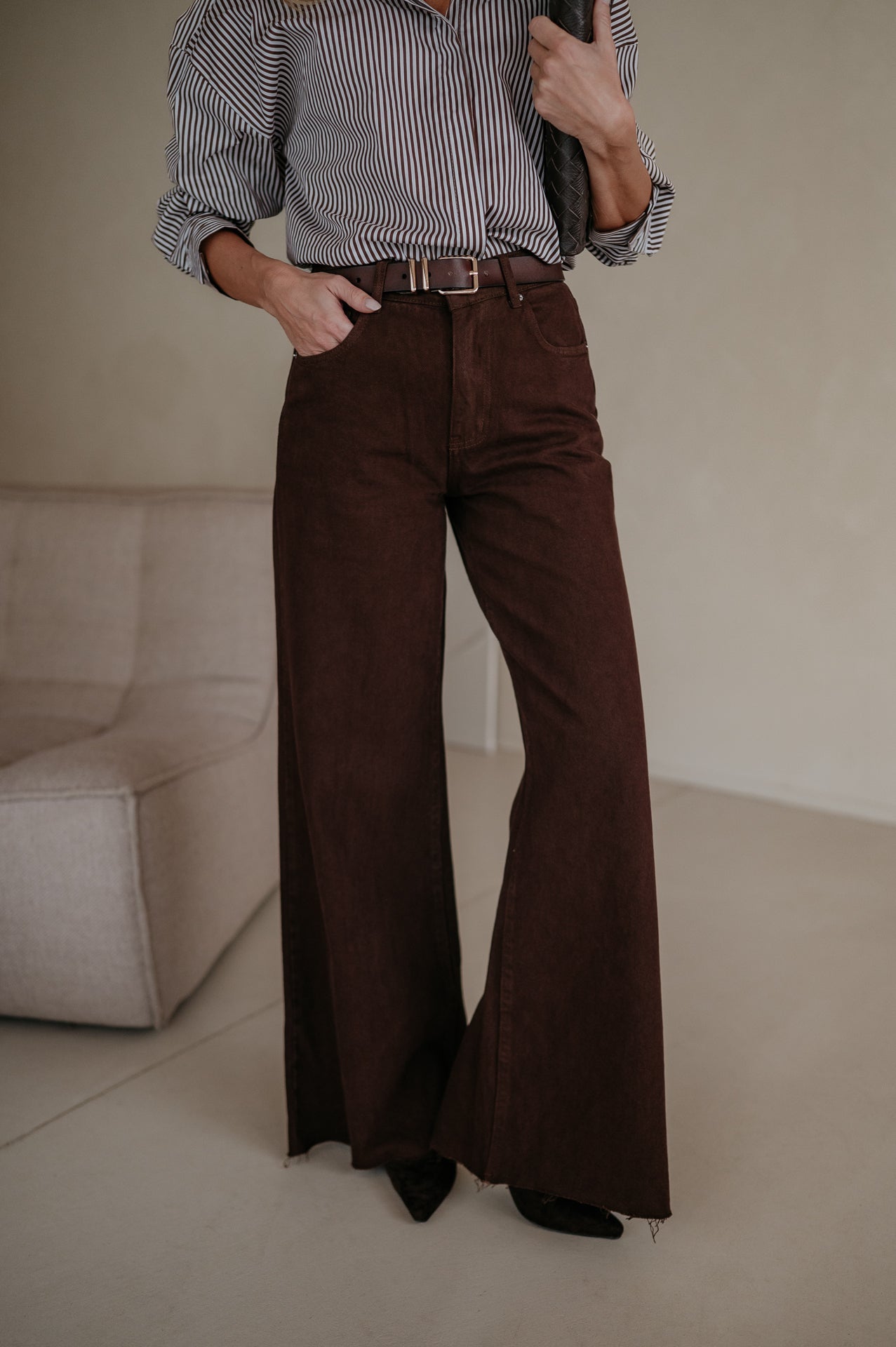 Rilone jeans I Chocolate Brown - Wild Souls by JV® - Jeans