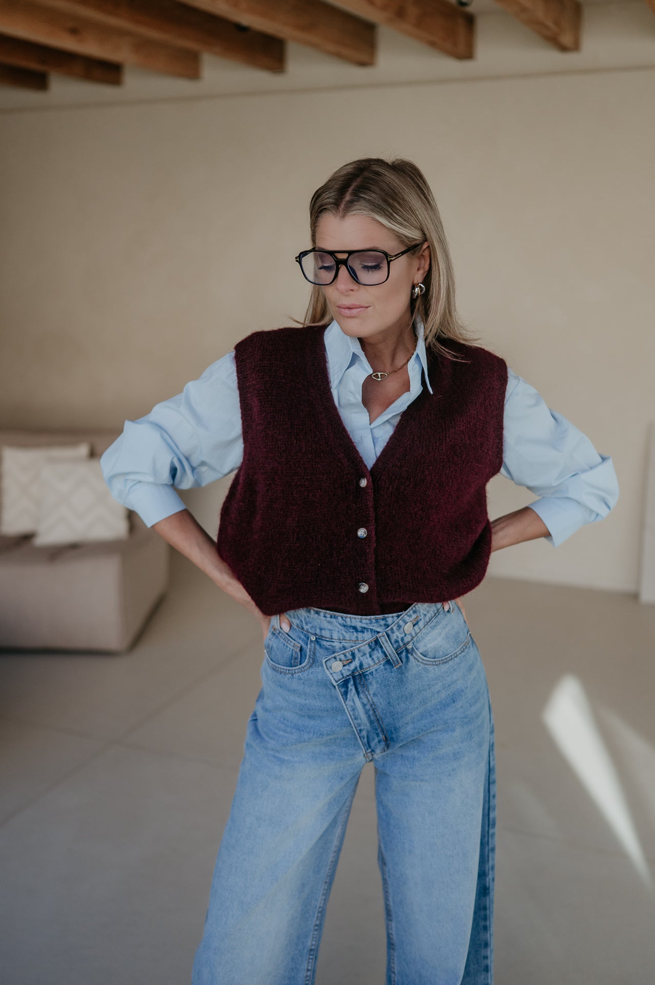 Rosa gilet I Burgundy - Wild Souls by JV® - Gilets