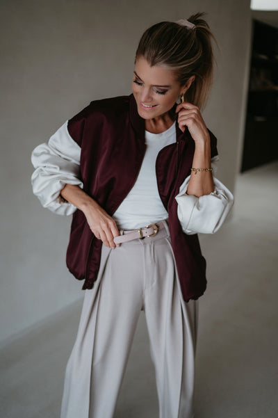 Salento bomber jacket I Burgundy - Wild Souls by JV® - Bomber Jackets