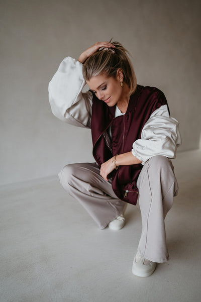 Salento bomber jacket I Burgundy - Wild Souls by JV® - Bomber Jackets