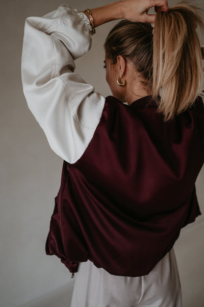 Salento bomber jacket I Burgundy - Wild Souls by JV® - Bomber Jackets